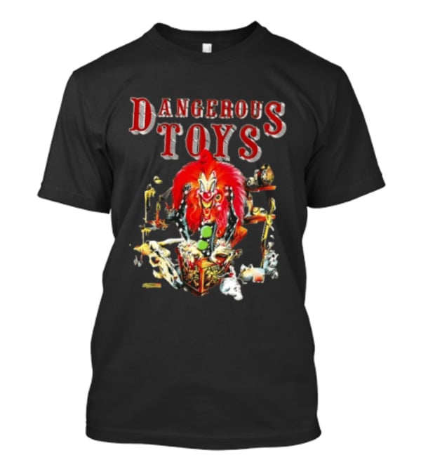 Dangerous Toys Scary Clown Red Hair Jack In The Box T-Shirt