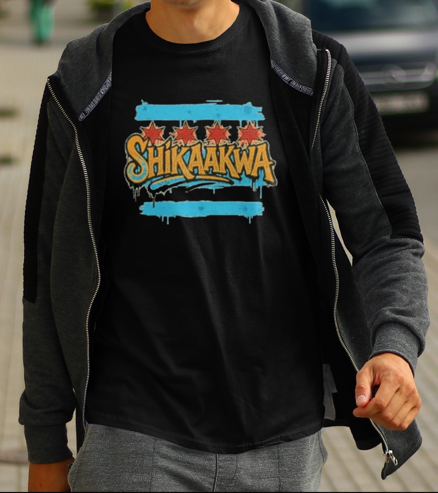 Shikaakwa Chicago Flag Urban Street T-Shirt