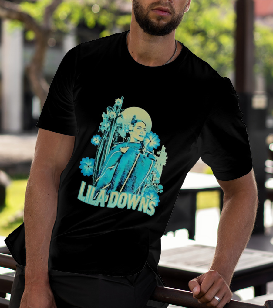 Lila Downs Mexican Cactus Floral T-Shirt