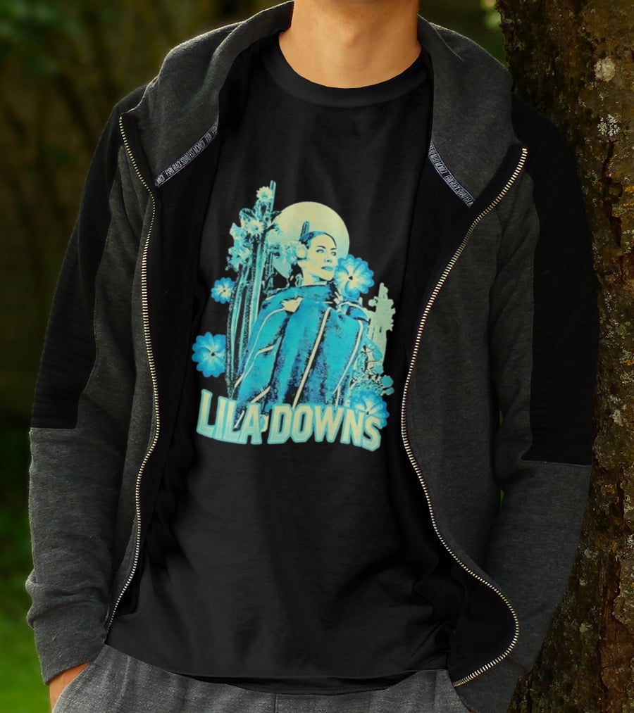 Lila Downs Mexican Cactus Floral T-Shirt