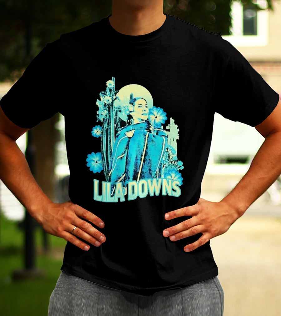 Lila Downs Mexican Cactus Floral T-Shirt