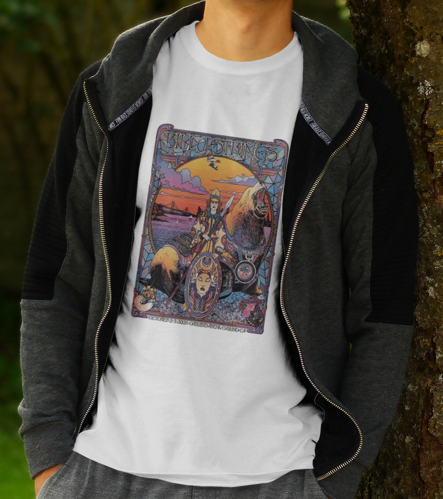 Billy Strings October 2 3 2026 Oakland Arena Vibrant Seal And Bay Bridge T-Shirt