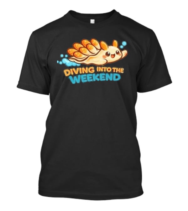 Diving Into The Weekend Cute Cartoon Sea Creature T-Shirt