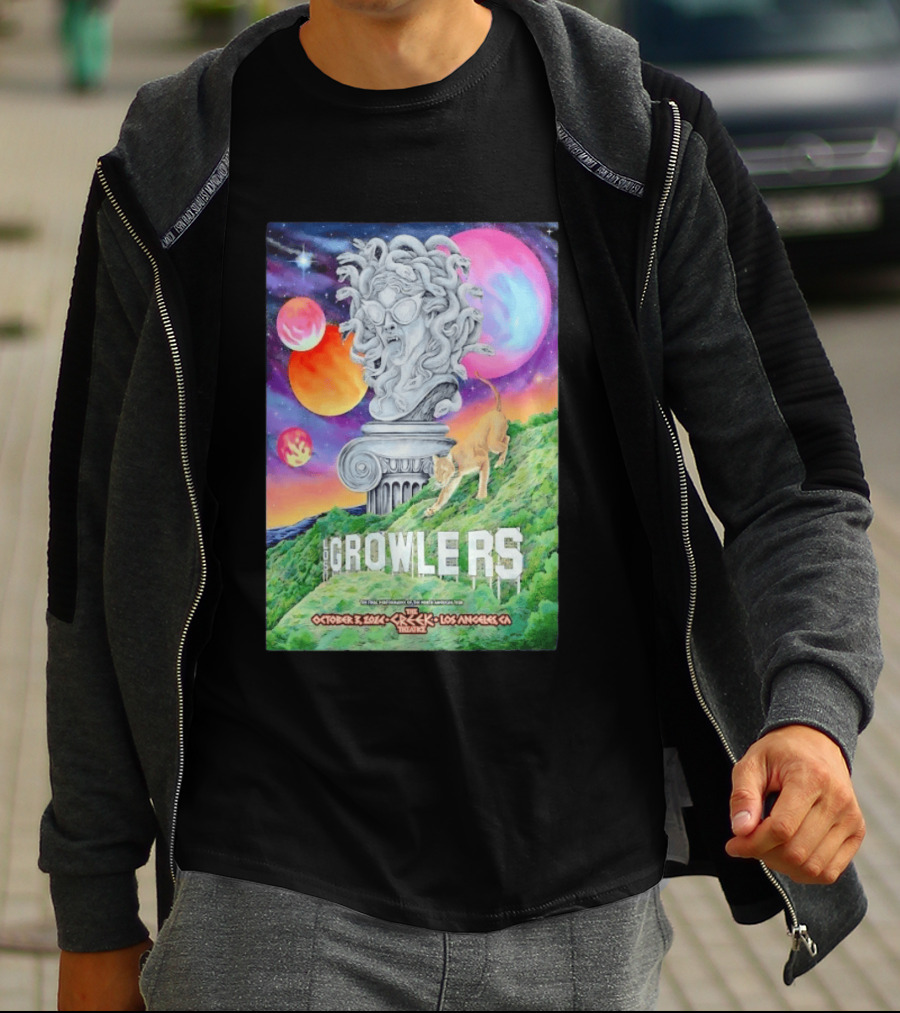 Los Growlers Final Performance Greek Theatre Los Angeles October 3 2024 Statue And Lion T-Shirt