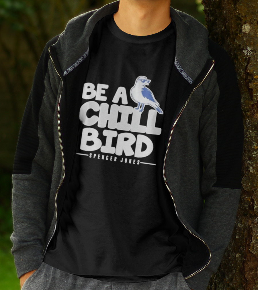 Be A Chill Bird Spencer Jones Vintage Style Bird Wearing Sunglasses T-Shirt