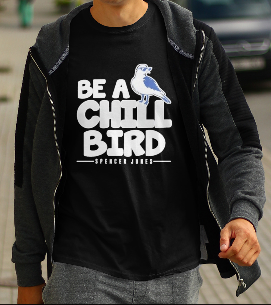 Be A Chill Bird Spencer Jones Vintage Style Bird Wearing Sunglasses T-Shirt