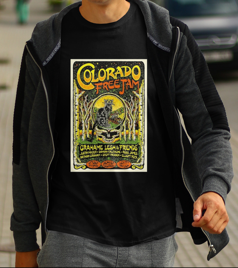 Colorado Free Jam Grahame Lesh & Friends October 3 2026 Levitt Pavilion Denver CO T-Shirt