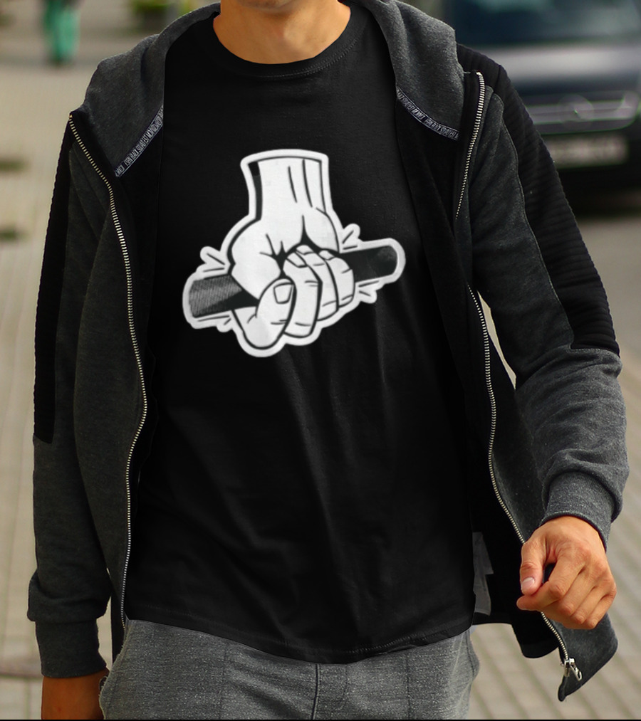 Hand Holding Black Bar T-Shirt