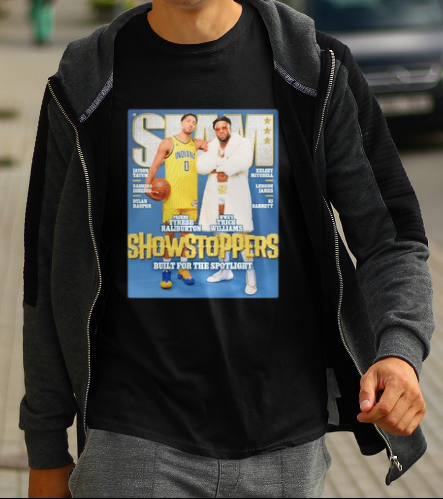 Slam Featuring Tyrese Haliburton And Trick Williams Showstoppers Built For The Spotlight T-Shirt