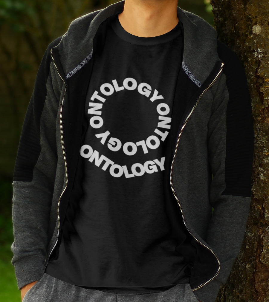 Pope Leo Wear Ontology Text Spiral T-Shirt