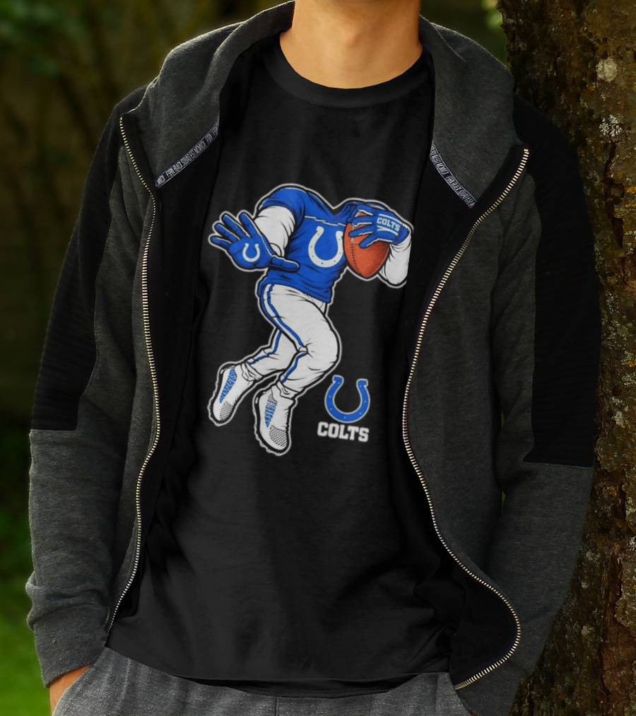 Indianapolis Colts Toddler Yard Rush II Football Player Colts Horseshoe T-Shirt