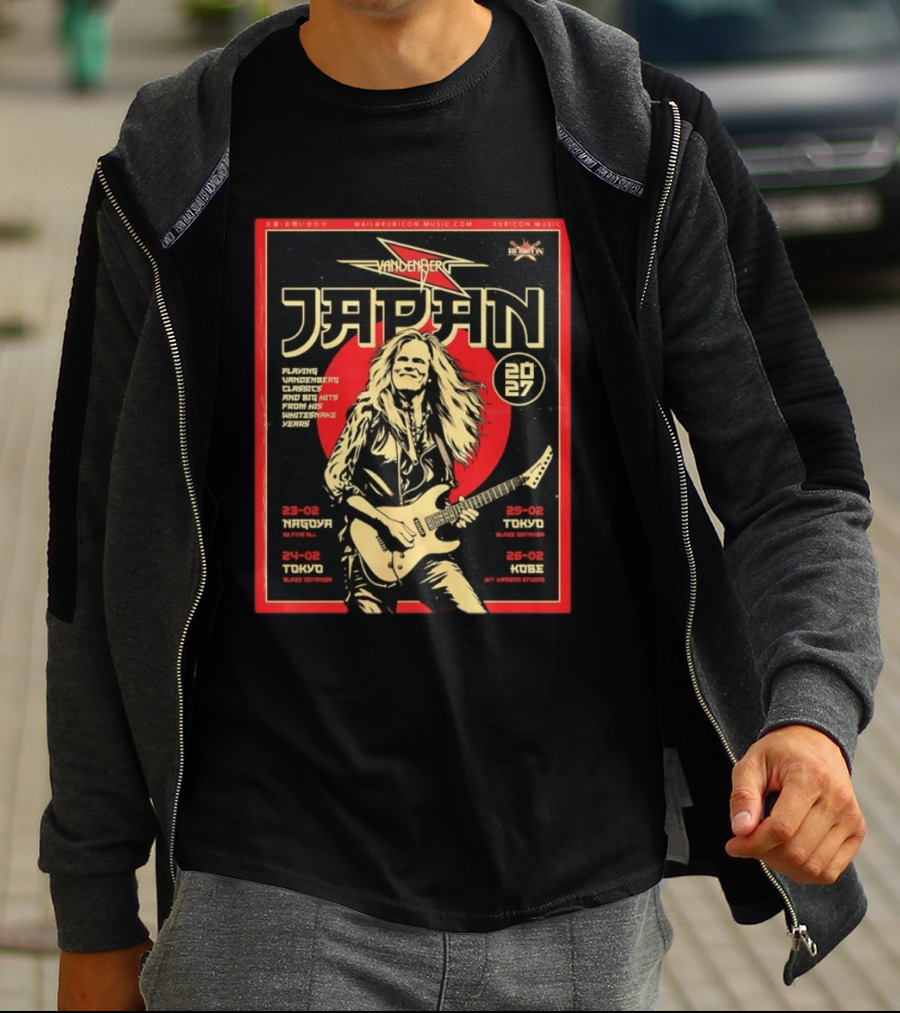Vandenberg Japan 2027 Tour Nagoya Tokyo Kobe Whitesnake Classics T-Shirt
