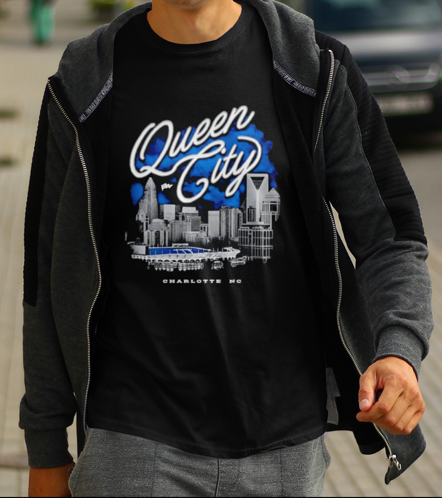 Queen City Charlotte NC Skyline CLT Urban View T-Shirt
