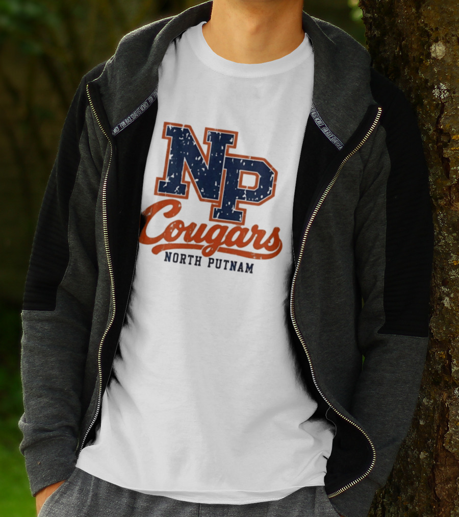 North Putnam Cougars NP Distressed Vintage Sports Team T-Shirt