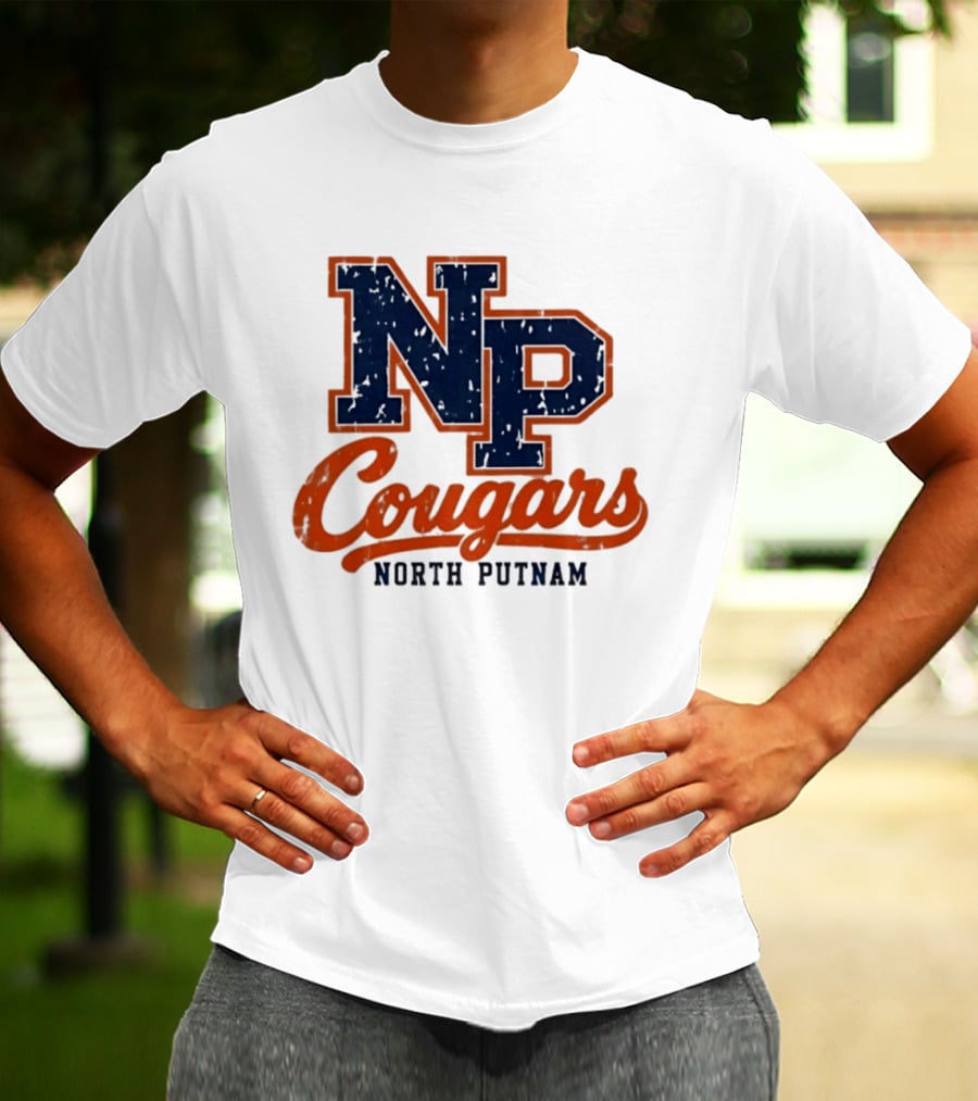 North Putnam Cougars NP Distressed Vintage Sports Team T-Shirt