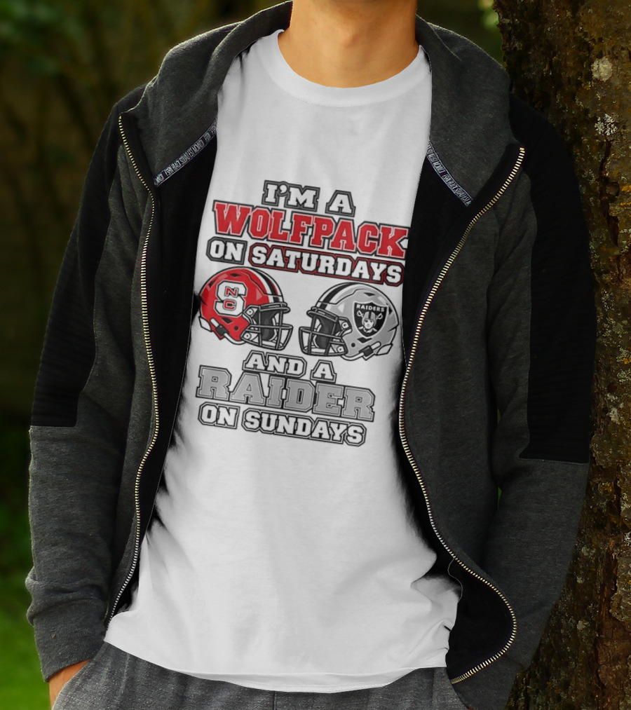 I'm A Wolfpack On Saturdays NC And A Raider On Sundays T-Shirt