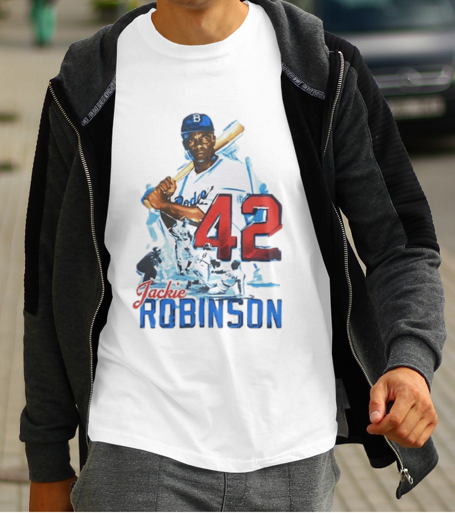 Jackie Robinson Brooklyn Dodgers Legendary Number 42 T-Shirt