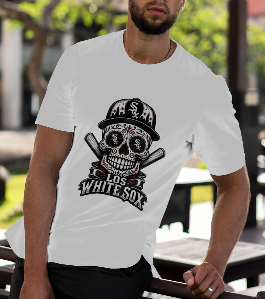Los White Sox Sugar Skull Chicago White Sox Hispanic Heritage T-Shirt