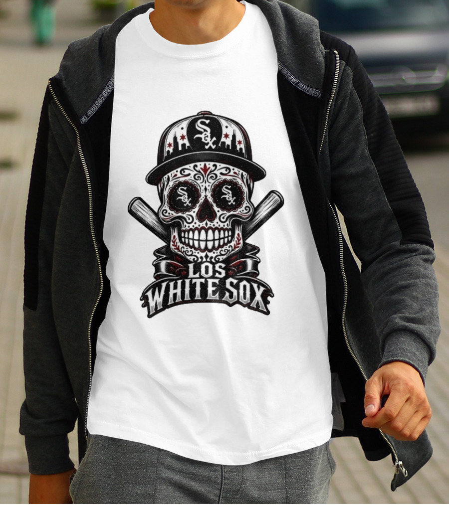 Los White Sox Sugar Skull Chicago White Sox Hispanic Heritage T-Shirt