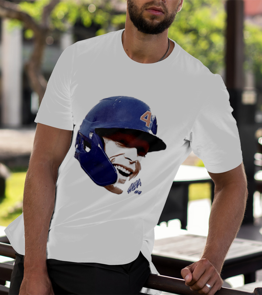 Pete Crow Armstrong Chicago Cubs Big Head Number 40 Baseball T-Shirt
