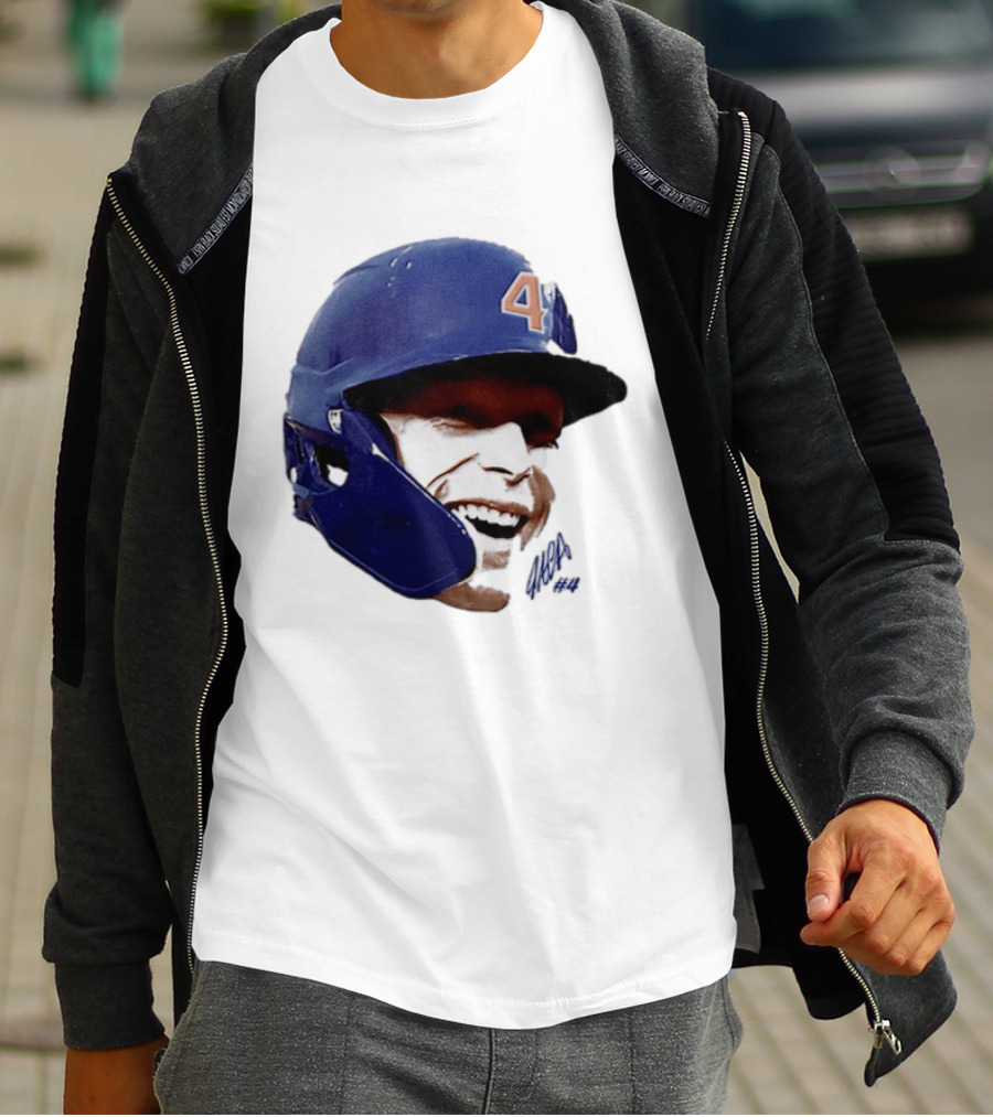 Pete Crow Armstrong Chicago Cubs Big Head Number 40 Baseball T-Shirt