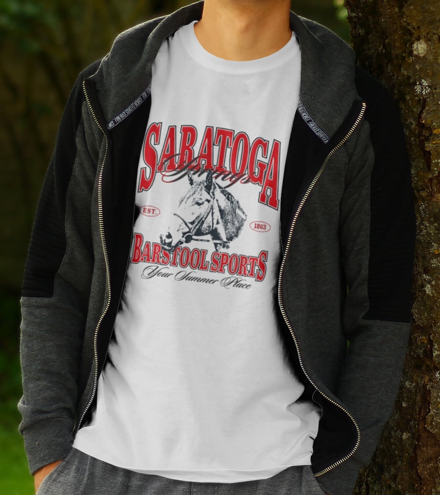 Saratoga Springs Barstool Sports Horse Racing Your Summer Place Est 1863 T-Shirt