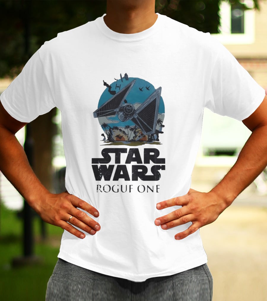 Star Wars Rogue One Tie Fighter Battle Scene T-Shirt