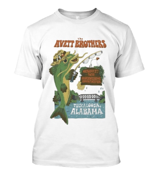 The Avett Brothers Tuscaloosa Alabama October 2nd 2026 Mercedes Benz Amphitheater Tour T-Shirt