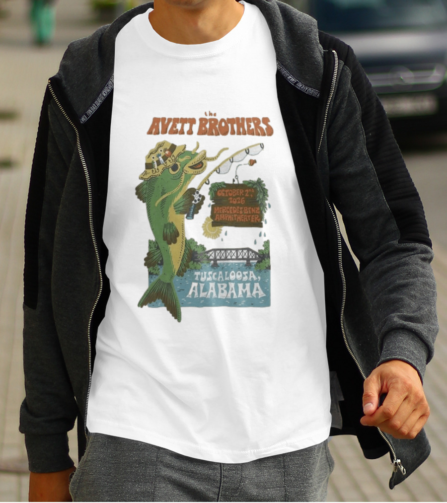The Avett Brothers Tuscaloosa Alabama October 2nd 2026 Mercedes Benz Amphitheater Tour T-Shirt