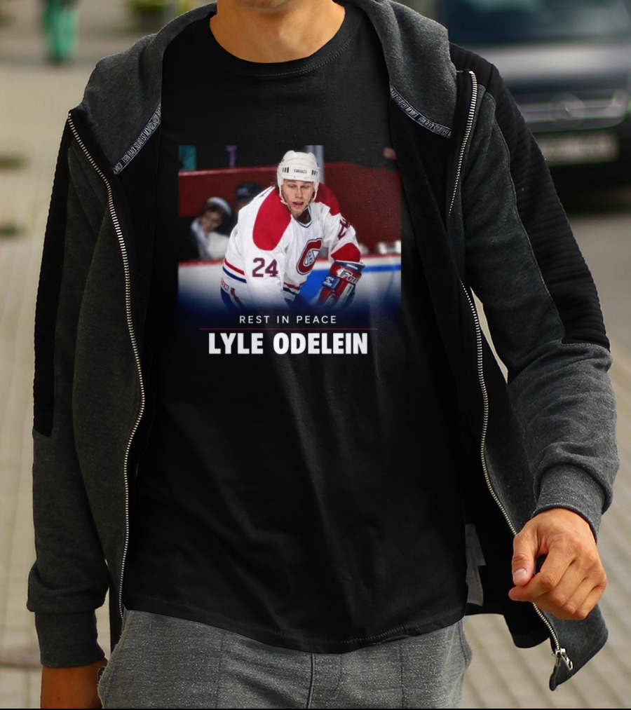 Rest In Peace Lyle Odelein 1968 2026 Montreal Hockey Number 24 T-Shirt