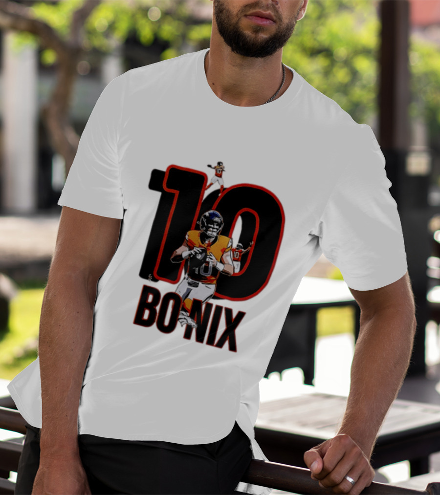 10 Bo Nix Denver Broncos Football Quarterback T-Shirt