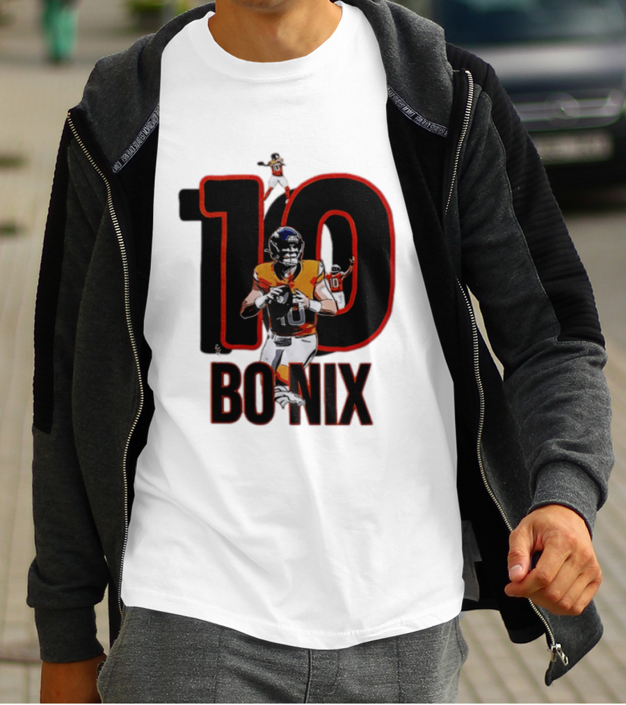 10 Bo Nix Denver Broncos Football Quarterback T-Shirt
