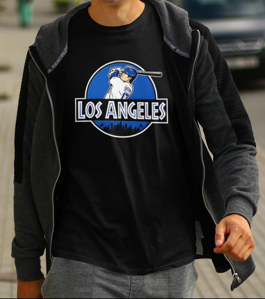 Shohei Ohtani Los Angeles Dodgers Baseball Player Skyline T-Shirt
