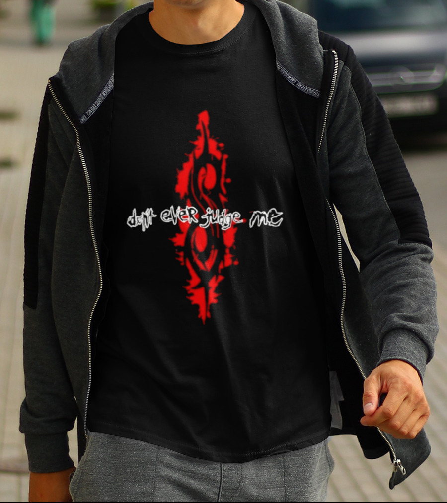 Slipknot Don't Ever Judge Me Red S Symbol Heavy Metal T-Shirt