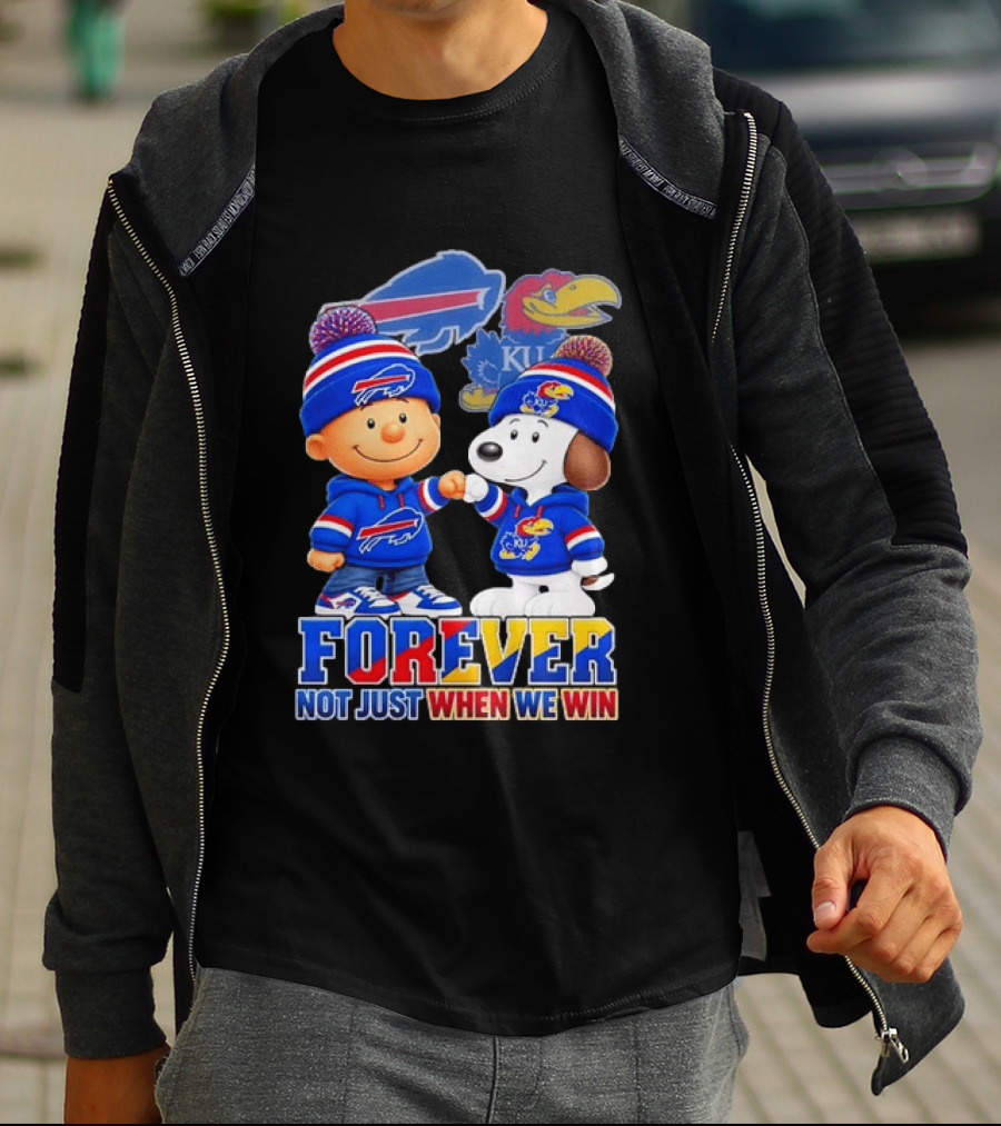 Buffalo Bills Kansas Jayhawks Snoopy Forever Not Just When We Win T-Shirt