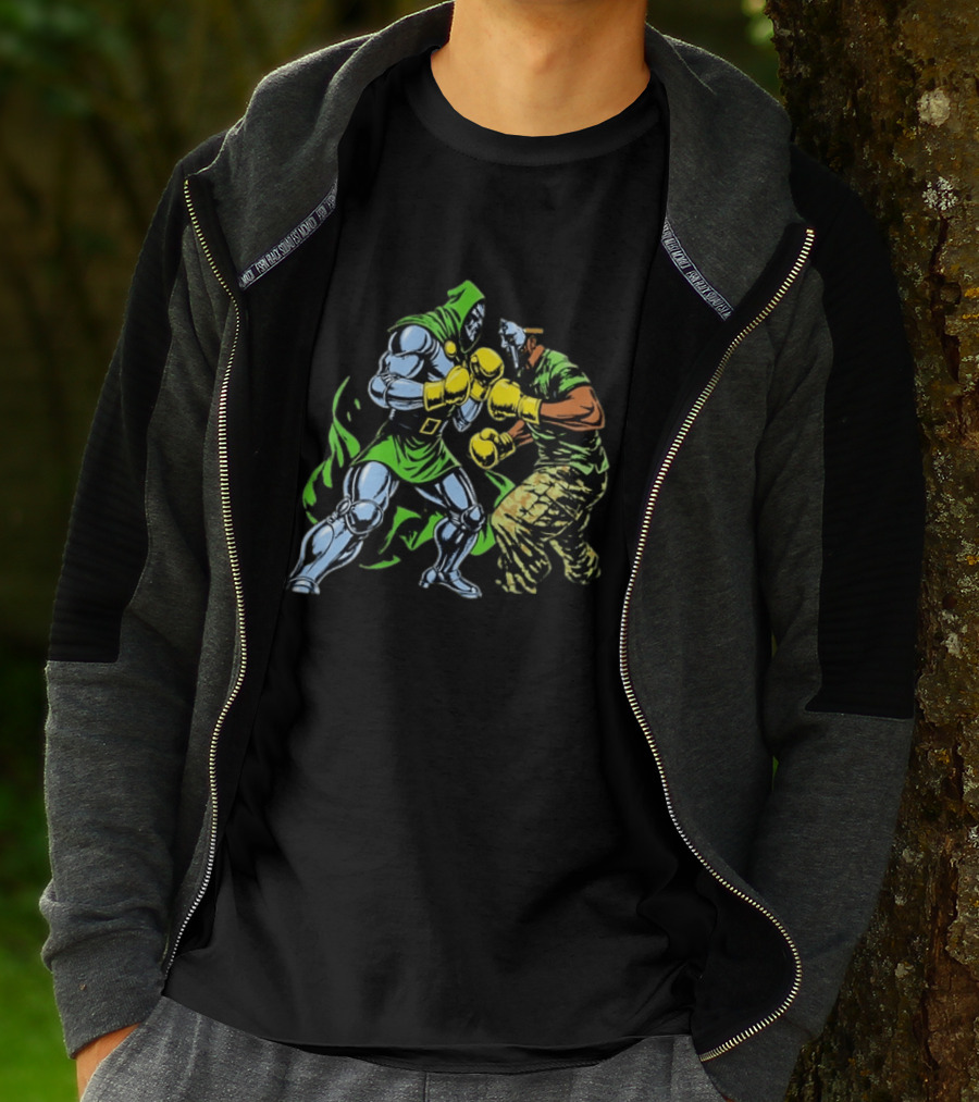 Doctor Doom Vs MF DOOM Marvel Boxing Match Showdown T-Shirt