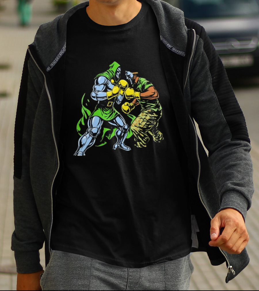 Doctor Doom Vs MF DOOM Marvel Boxing Match Showdown T-Shirt