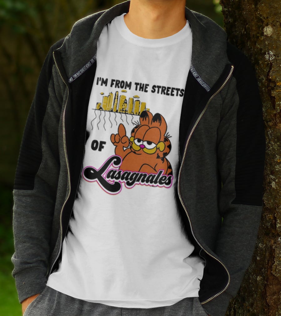 I'm From The Streets Of Lasagnales Cat T-Shirt