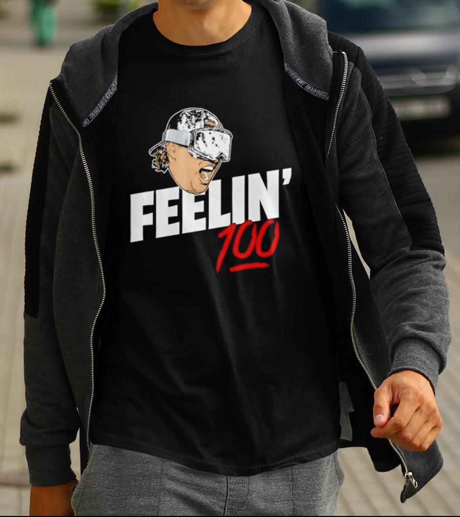 Feelin' 100 Ski Goggles Winter Sports Mood T-Shirt