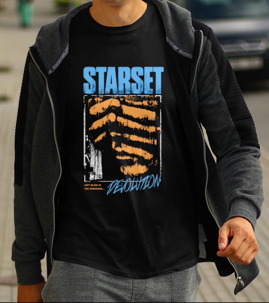 Starset Devolution Left Blind In The Darkness Vibrant Abstract Handprint T-Shirt