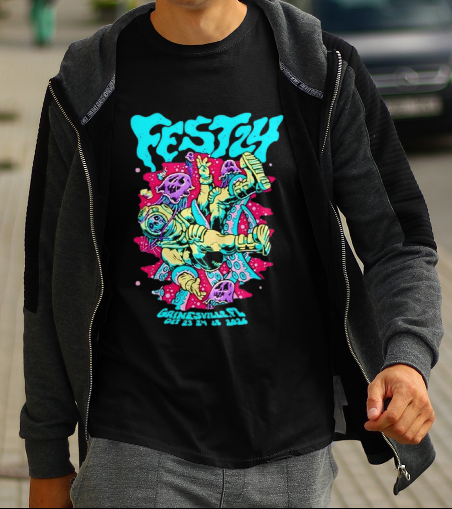 Fest 24 Gainesville FL October 23 25 2026 Astronaut And Jellyfish T-Shirt