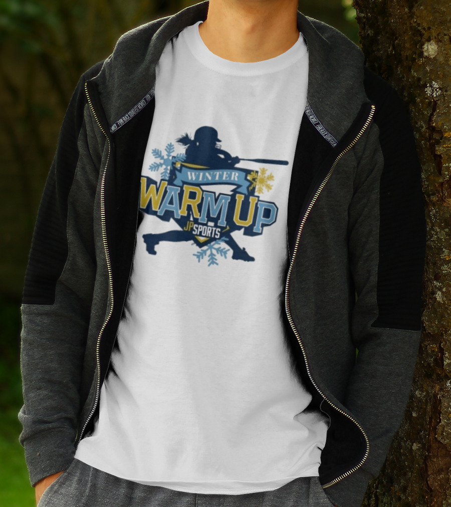 Winter Warm Up JP Sports Softball Snowflakes Batter T-Shirt