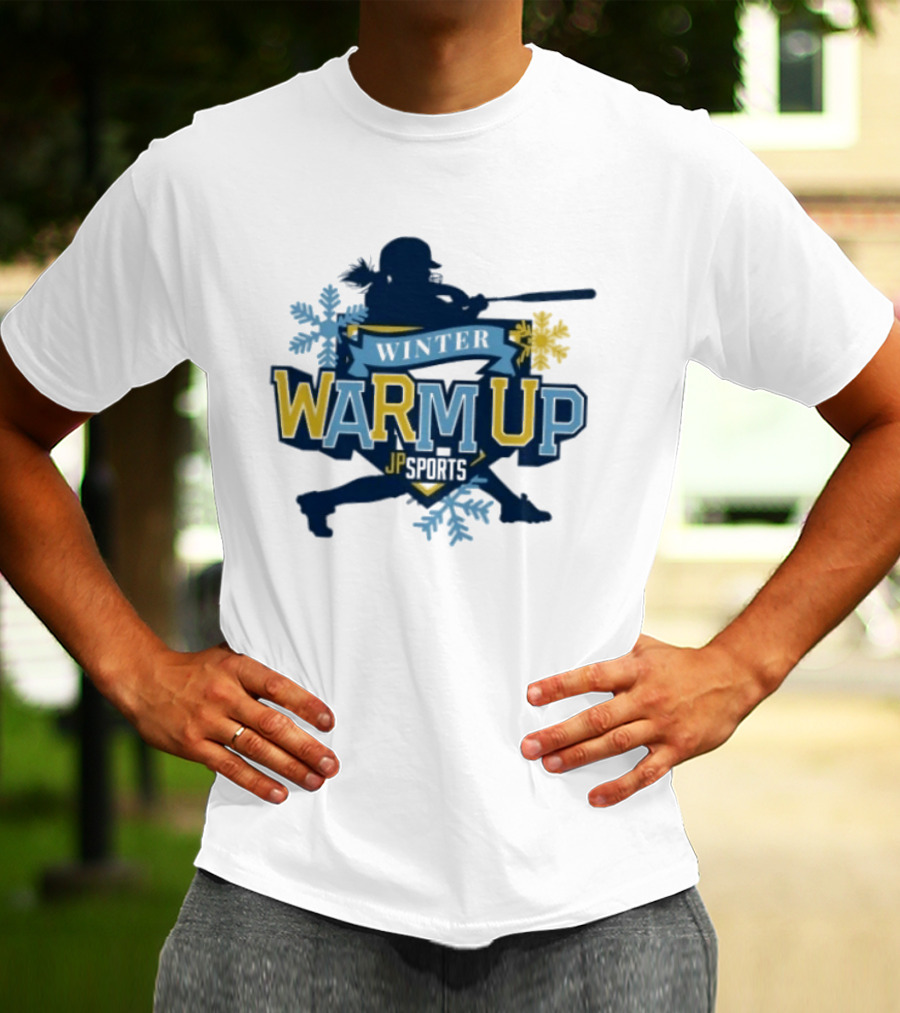 Winter Warm Up JP Sports Softball Snowflakes Batter T-Shirt