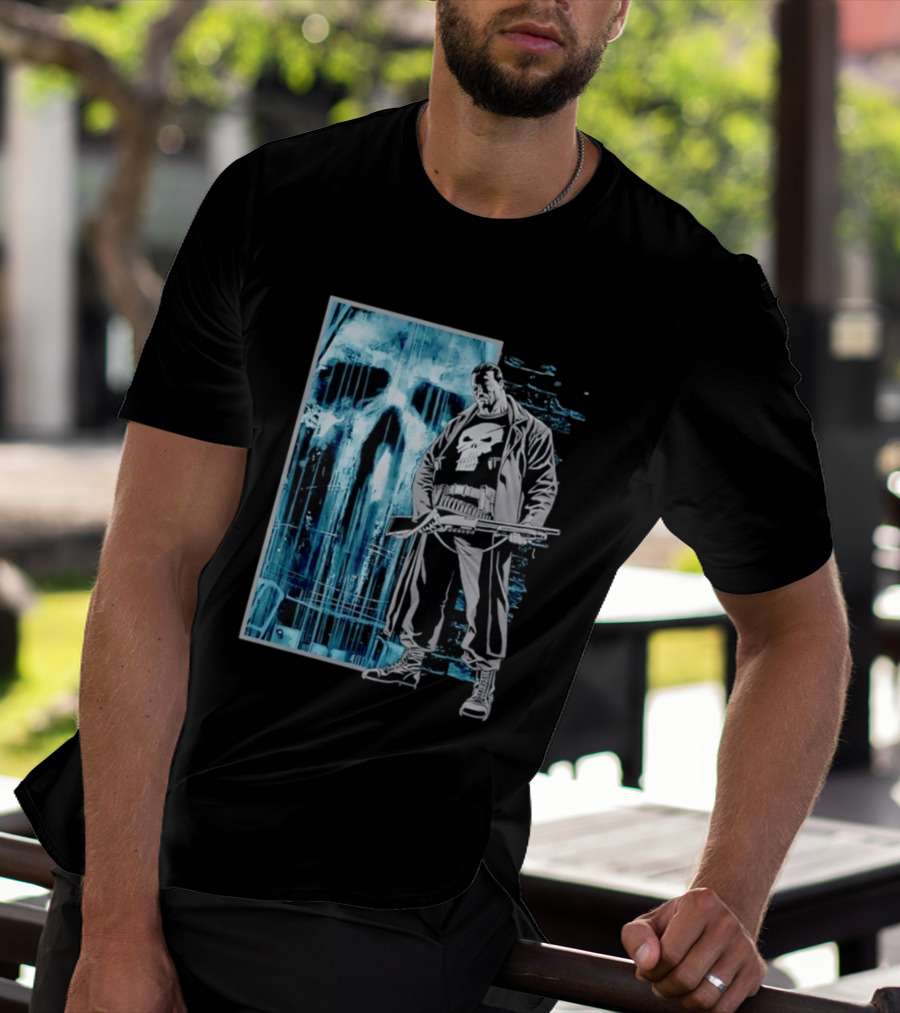 The Punisher Skull Vigilante Trench Coat T-Shirt