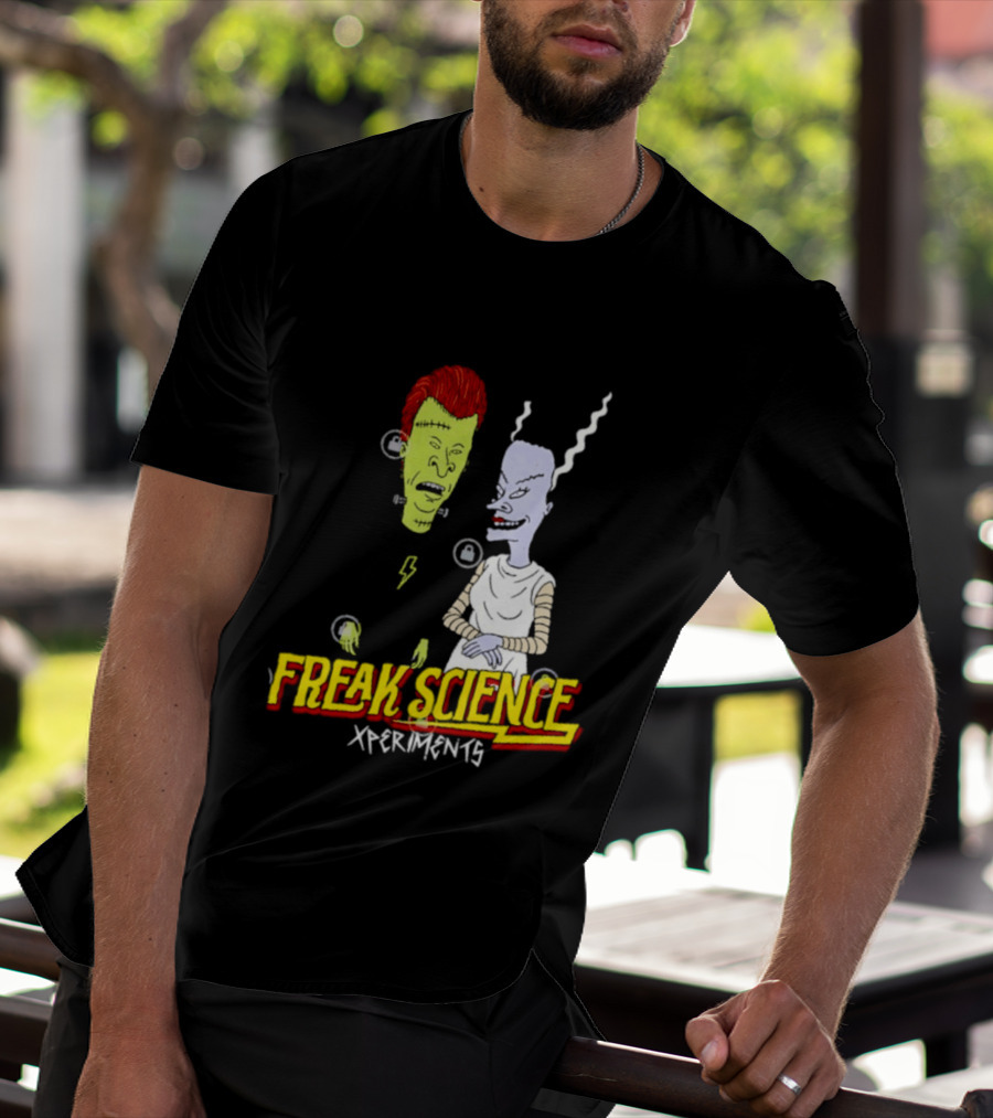 Frankenstein Bride Beavis Butt Head Freak Science Xperiments T-Shirt