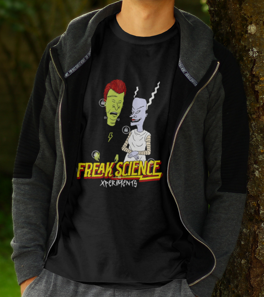 Frankenstein Bride Beavis Butt Head Freak Science Xperiments T-Shirt