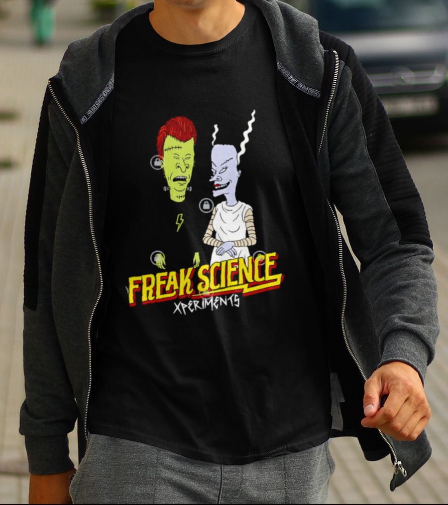 Frankenstein Bride Beavis Butt Head Freak Science Xperiments T-Shirt