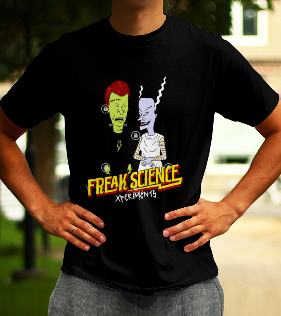 Frankenstein Bride Beavis Butt Head Freak Science Xperiments T-Shirt