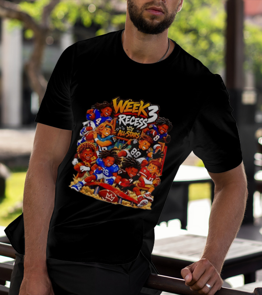 Week 3 Recess All Stars Football Players Chibi NFL T-Shirt