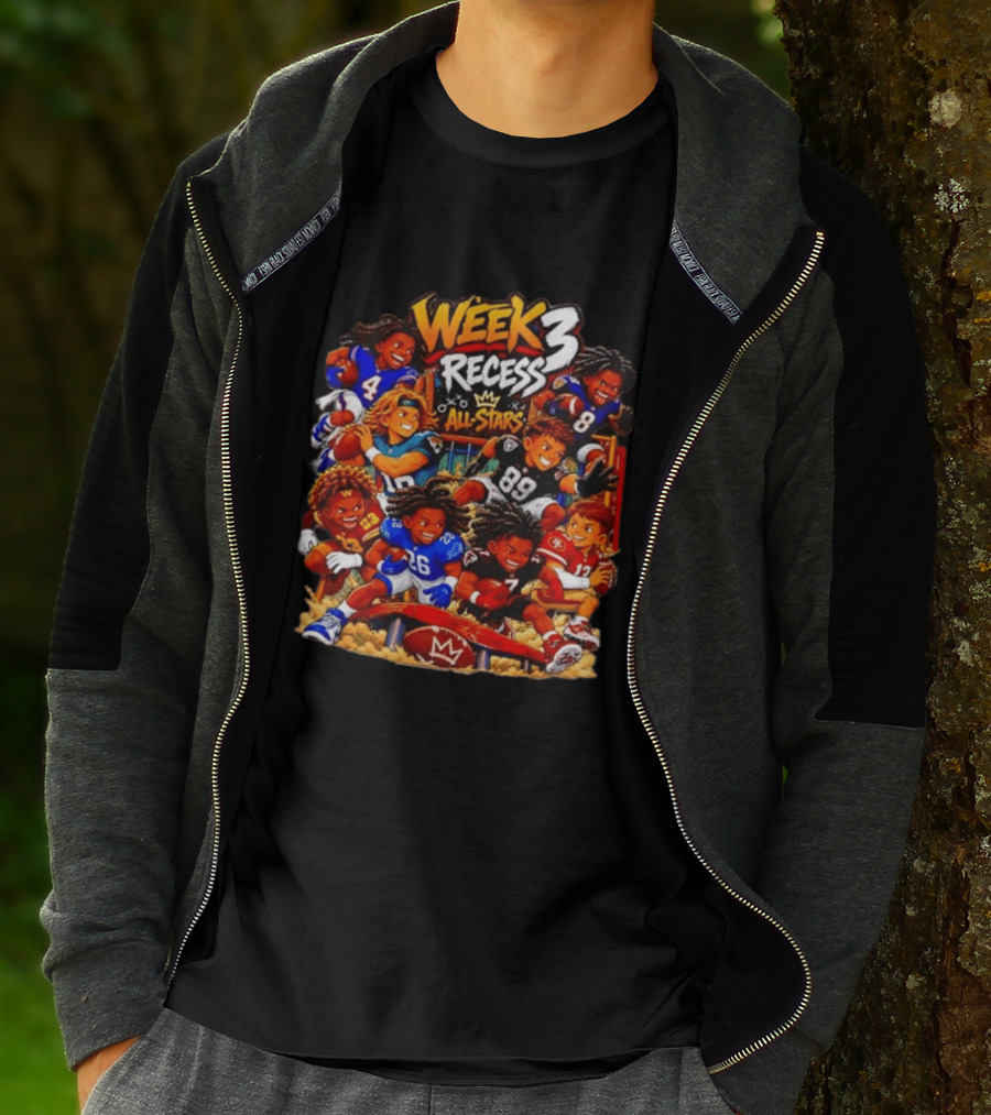 Week 3 Recess All Stars Football Players Chibi NFL T-Shirt